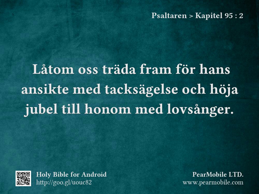 Psaltaren, Kapitel 95:2